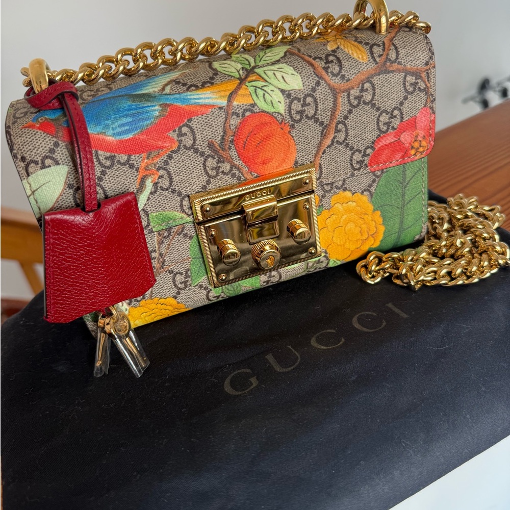 Gucci GG Supreme Padlock Tian Shoulder Bag